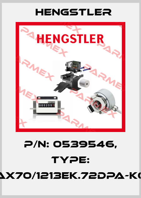 p/n: 0539546, Type: AX70/1213EK.72DPA-K0 Hengstler