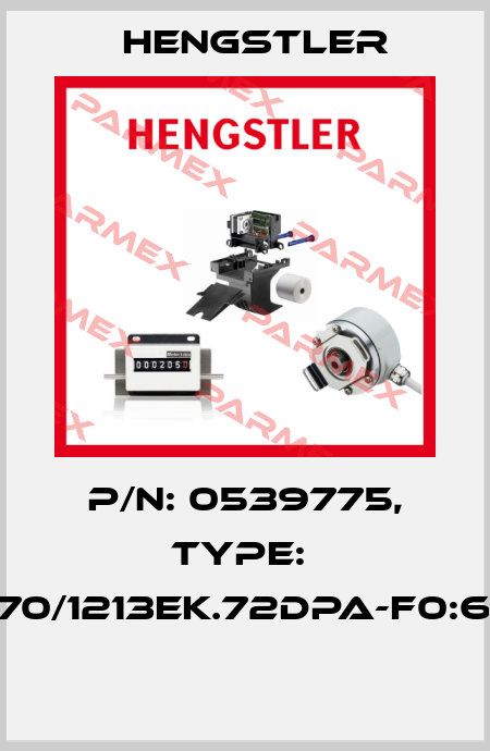 P/N: 0539775, Type:  AX70/1213EK.72DPA-F0:6195  Hengstler