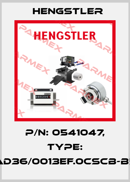 p/n: 0541047, Type: AD36/0013EF.0CSCB-B5 Hengstler