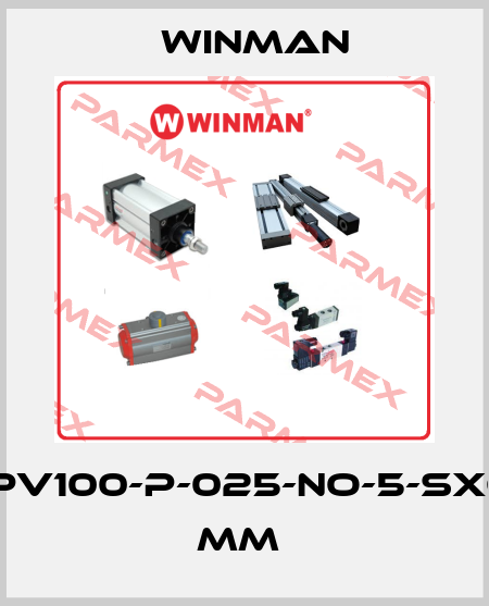 WPV100-P-025-NO-5-SX63 mm  Winman