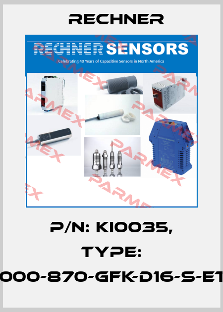 P/N: KI0035, Type: KFI-51-1000-870-GFK-D16-S-ETW-Z02 Rechner