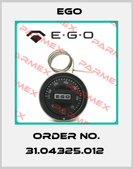 Order No. 31.04325.012  EGO