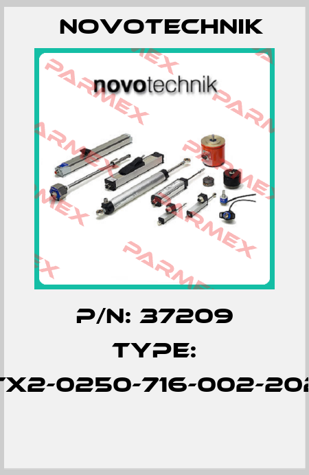 P/N: 37209 Type: TX2-0250-716-002-202  Novotechnik