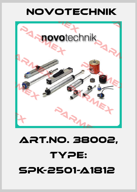 Art.No. 38002, Type: SPK-2501-A1812  Novotechnik