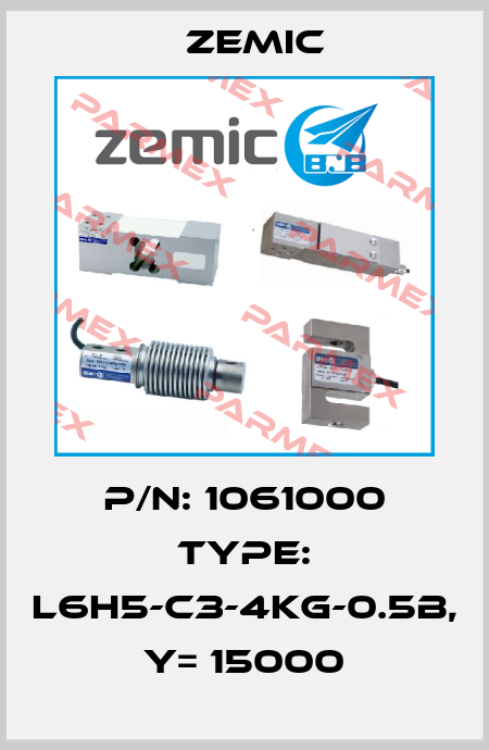 P/N: 1061000 Type: L6H5-C3-4kg-0.5B, Y= 15000 ZEMIC