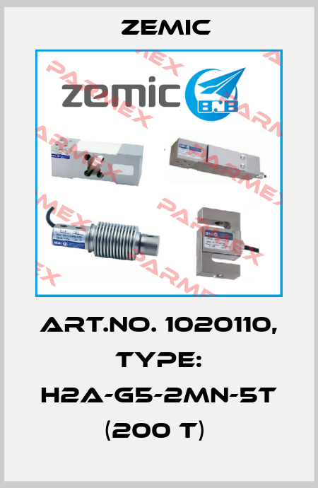 Art.No. 1020110, Type: H2A-G5-2MN-5T (200 t)  ZEMIC