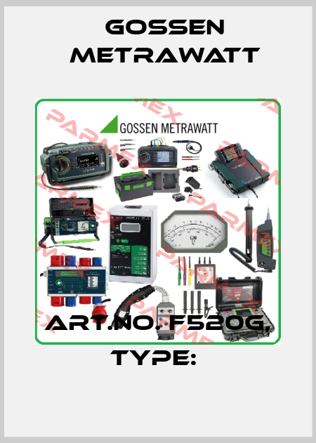 Art.No. F520G, Type:  Gossen Metrawatt