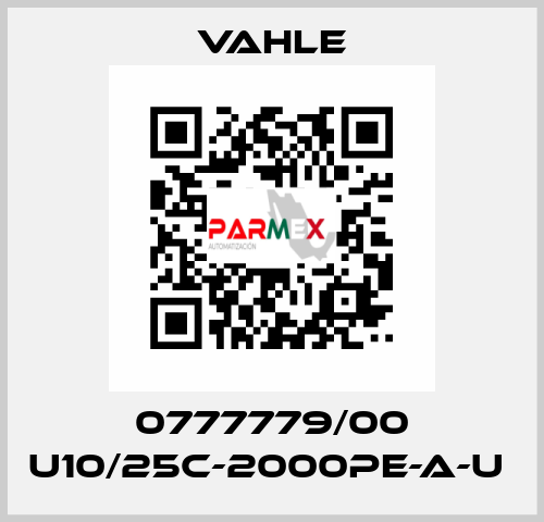 0777779/00 U10/25C-2000PE-A-U  Vahle