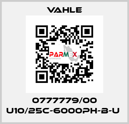 0777779/00 U10/25C-6000PH-B-U  Vahle