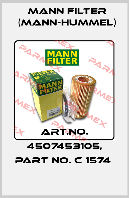 Art.No. 4507453105, Part No. C 1574  Mann Filter (Mann-Hummel)