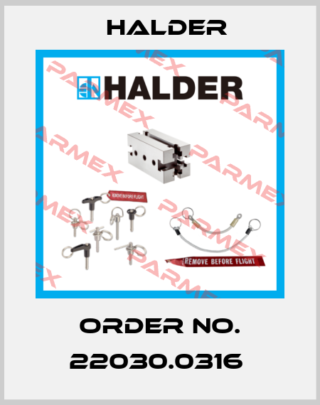 Order No. 22030.0316  Halder