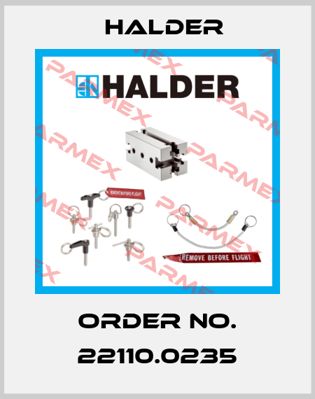 Order No. 22110.0235 Halder