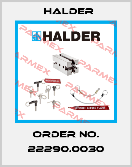 Order No. 22290.0030 Halder