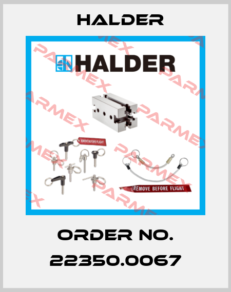 Order No. 22350.0067 Halder