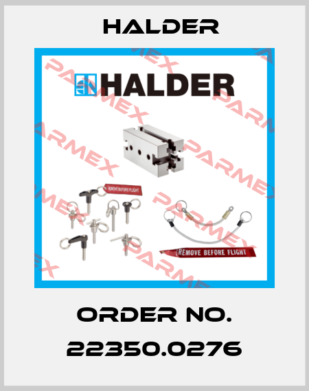 Order No. 22350.0276 Halder