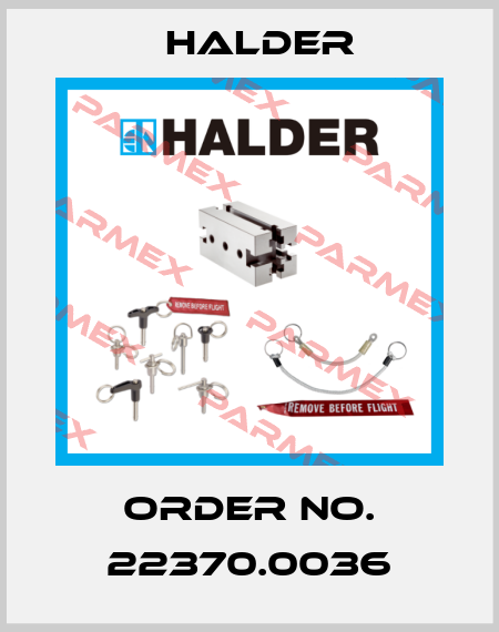 Order No. 22370.0036 Halder