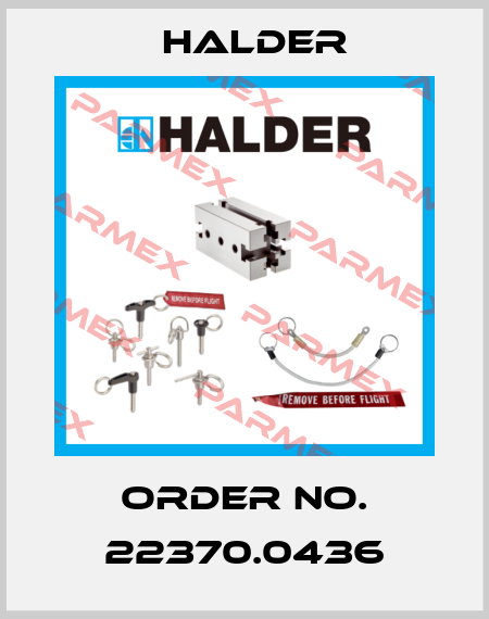 Order No. 22370.0436 Halder