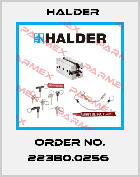 Order No. 22380.0256  Halder