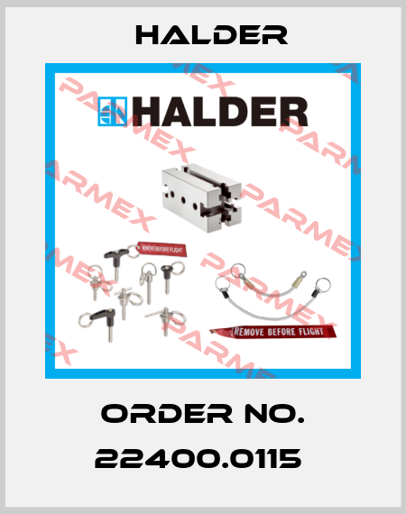 Order No. 22400.0115  Halder