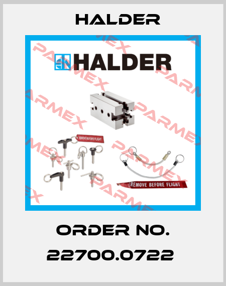 Order No. 22700.0722  Halder