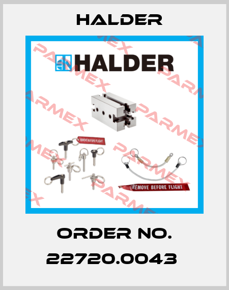 Order No. 22720.0043  Halder