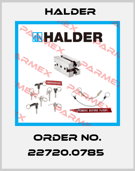 Order No. 22720.0785  Halder