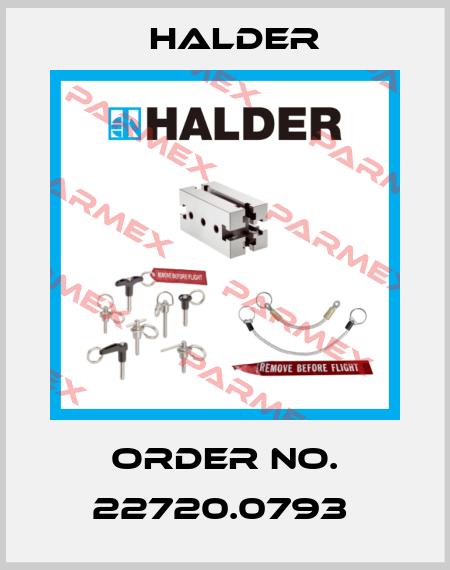 Order No. 22720.0793  Halder