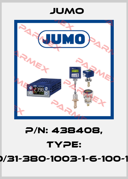 p/n: 438408, Type: 902030/31-380-1003-1-6-100-104/000 Jumo