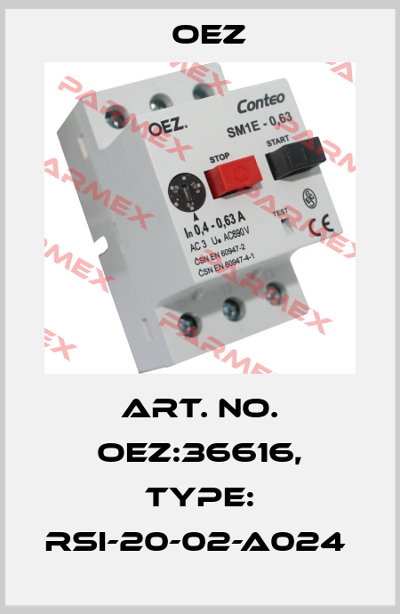 Art. No. OEZ:36616, Type: RSI-20-02-A024  OEZ
