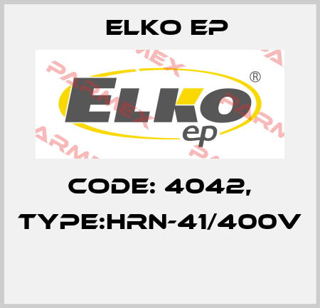 Code: 4042, Type:HRN-41/400V  Elko EP