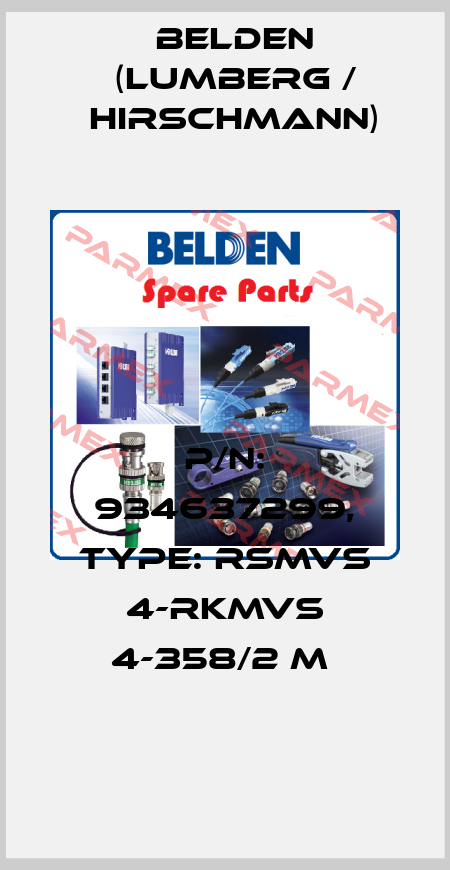 P/N: 934637299, Type: RSMVS 4-RKMVS 4-358/2 M  Belden (Lumberg / Hirschmann)