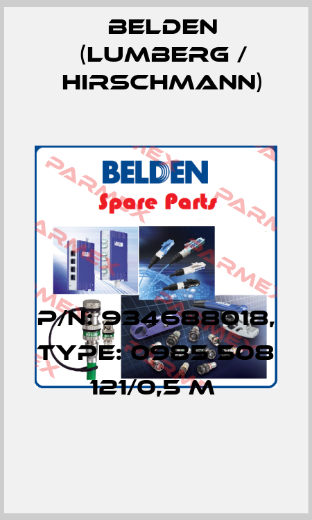 P/N: 934688018, Type: 0985 508 121/0,5 M  Belden (Lumberg / Hirschmann)