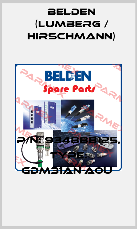 P/N: 934888125, Type: GDM31AN-A0U  Belden (Lumberg / Hirschmann)