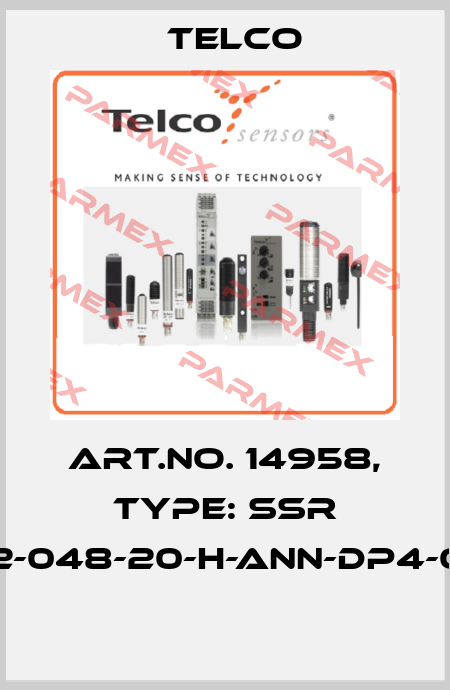 Art.No. 14958, Type: SSR 02-102-048-20-H-ANN-DP4-0.5-J12  Telco