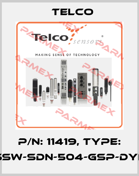 p/n: 11419, Type: SSW-SDN-504-GSP-DYN Telco