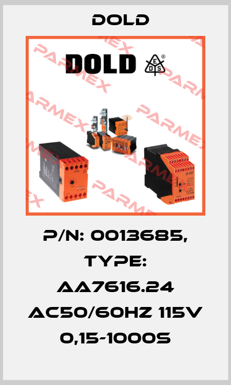 p/n: 0013685, Type: AA7616.24 AC50/60HZ 115V 0,15-1000S Dold