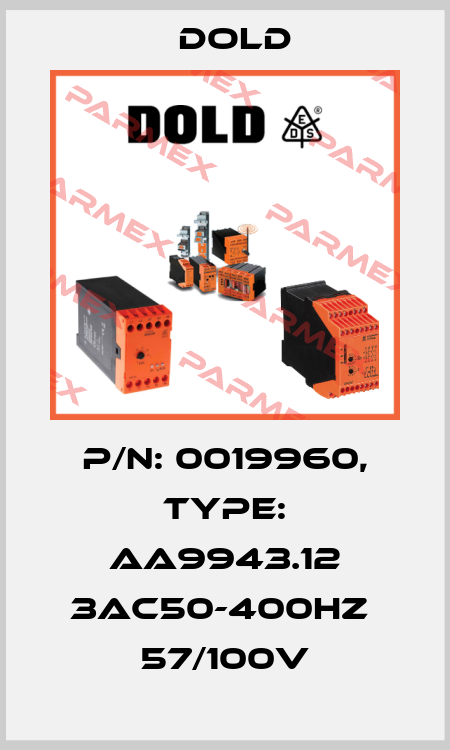 p/n: 0019960, Type: AA9943.12 3AC50-400HZ  57/100V Dold