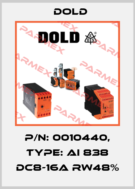 p/n: 0010440, Type: AI 838 DC8-16A RW48% Dold
