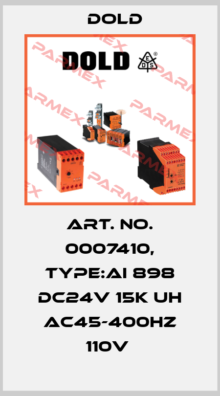 Art. No. 0007410, Type:AI 898 DC24V 15K UH AC45-400HZ 110V  Dold
