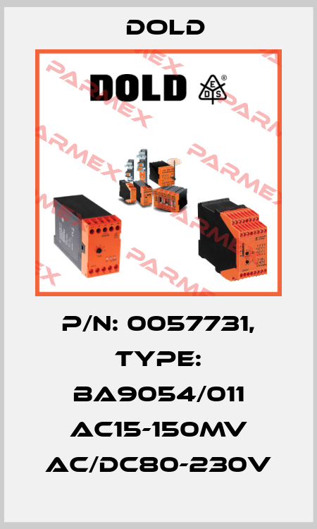 p/n: 0057731, Type: BA9054/011 AC15-150mV AC/DC80-230V Dold