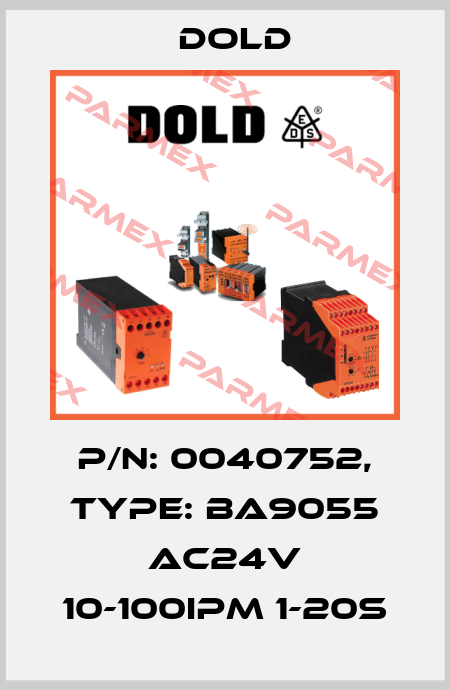 p/n: 0040752, Type: BA9055 AC24V 10-100IPM 1-20S Dold