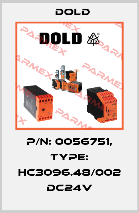 p/n: 0056751, Type: HC3096.48/002 DC24V Dold