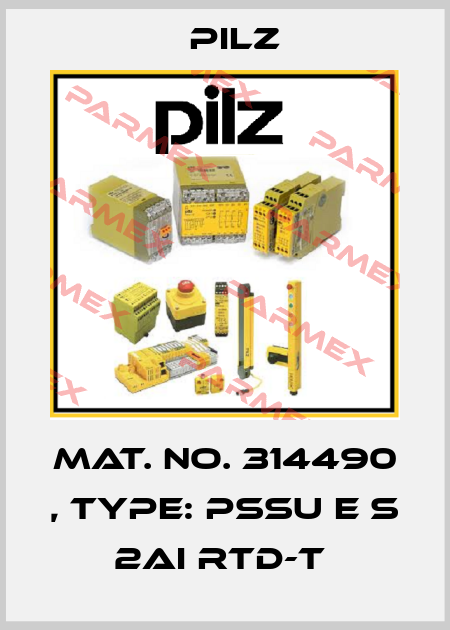 Mat. No. 314490 , Type: PSSu E S 2AI RTD-T  Pilz