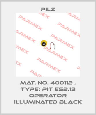 Mat. No. 400112 , Type: PIT es2.13 operator illuminated black Pilz