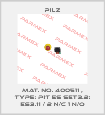 Mat. No. 400511 , Type: PIT es Set3.2: es3.11 / 2 n/c 1 n/o Pilz
