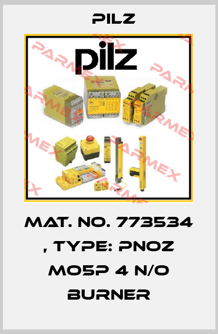 Mat. No. 773534 , Type: PNOZ mo5p 4 n/o burner Pilz