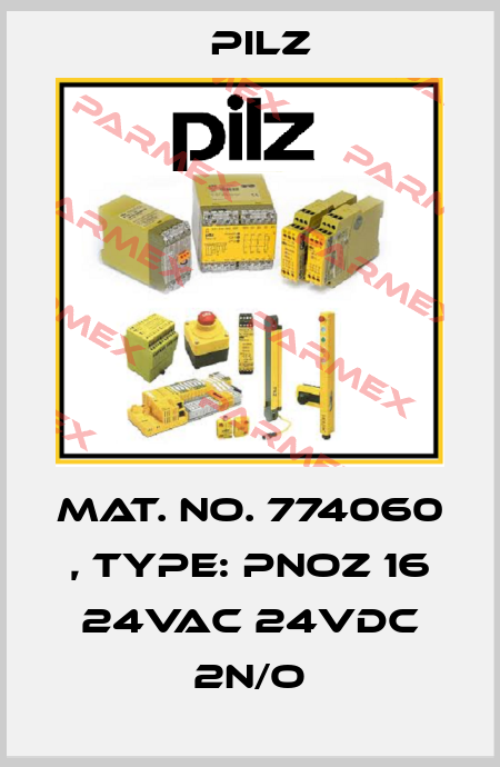 Mat. No. 774060 , Type: PNOZ 16 24VAC 24VDC 2n/o Pilz