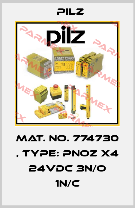 Mat. No. 774730 , Type: PNOZ X4 24VDC 3n/o 1n/c Pilz