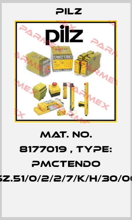 Mat. No. 8177019 , Type: PMCtendo SZ.51/0/2/2/7/K/H/30/00  Pilz
