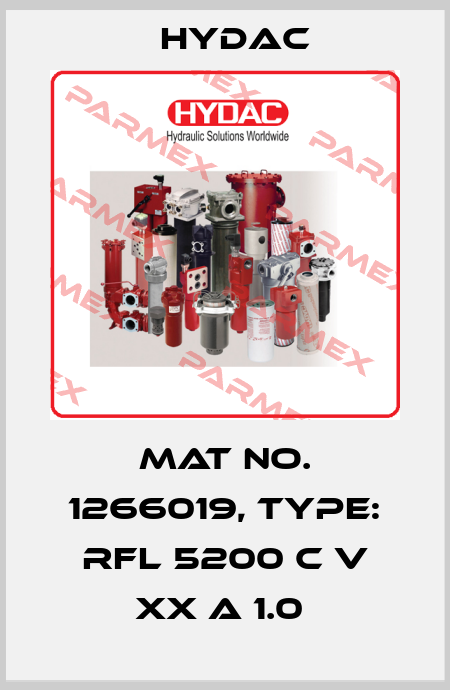 Mat No. 1266019, Type: RFL 5200 C V XX A 1.0  Hydac